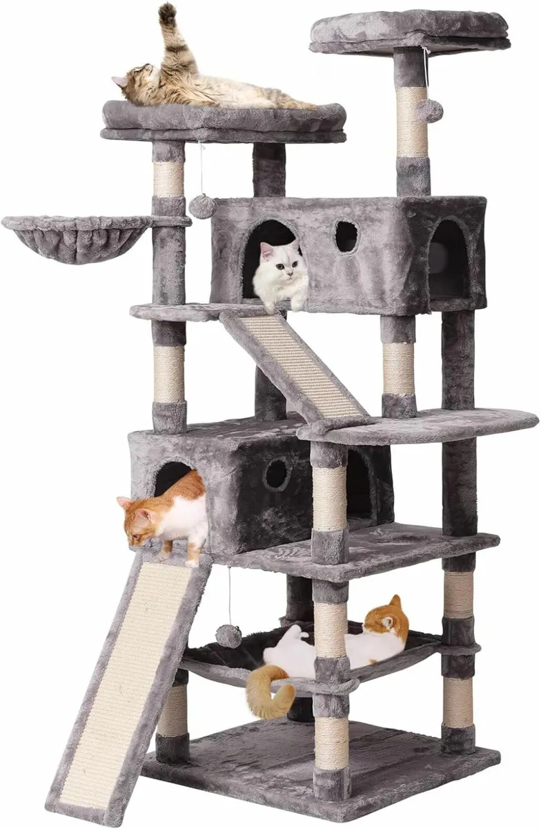 Cat Tree Tower 178cm Multi-Level Condos, Hammock - Image 3