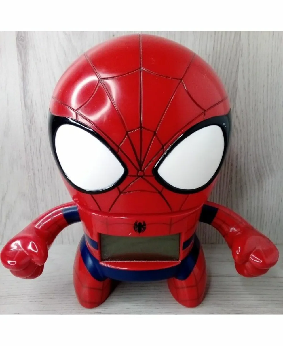SPIDERMAN BULB BOTZ CLOCK RARE RETRO