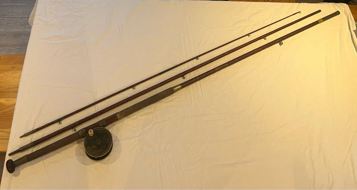 Antique W.Haynes Cork Salmon Fly Rod - Image 1