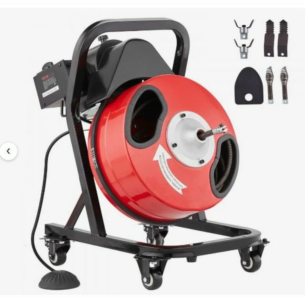 Drain Cleaner Machine 50FT x 1/2 Inch Manual Feed - Image 1