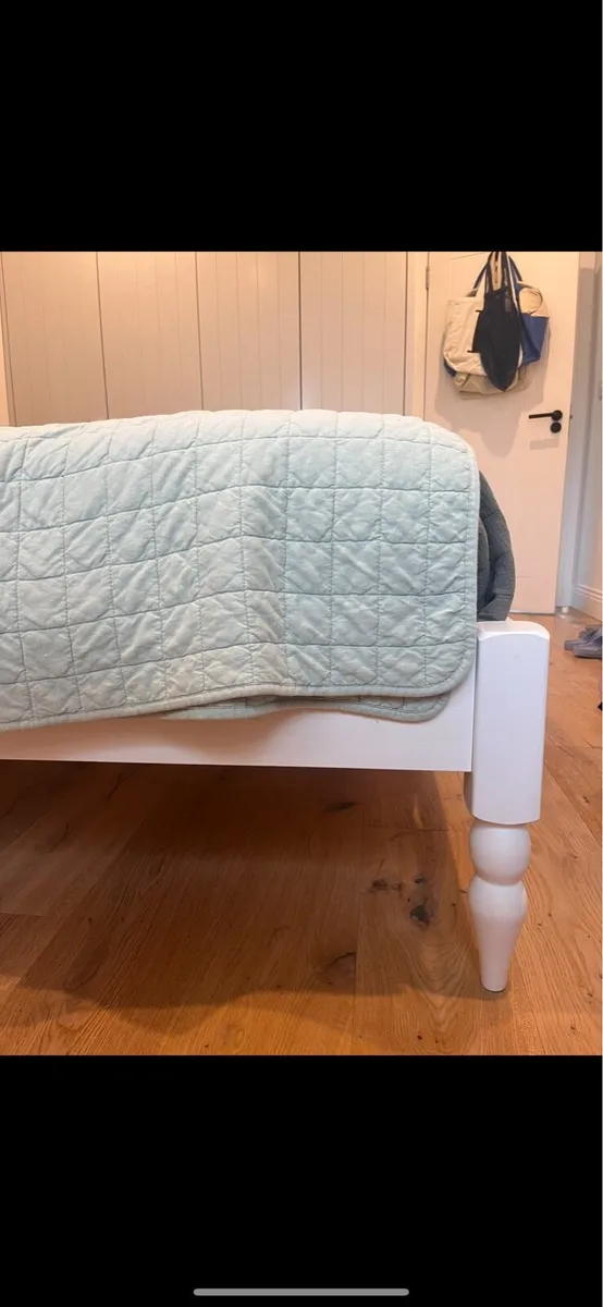 White Wooden Double Bed Frame - Image 3