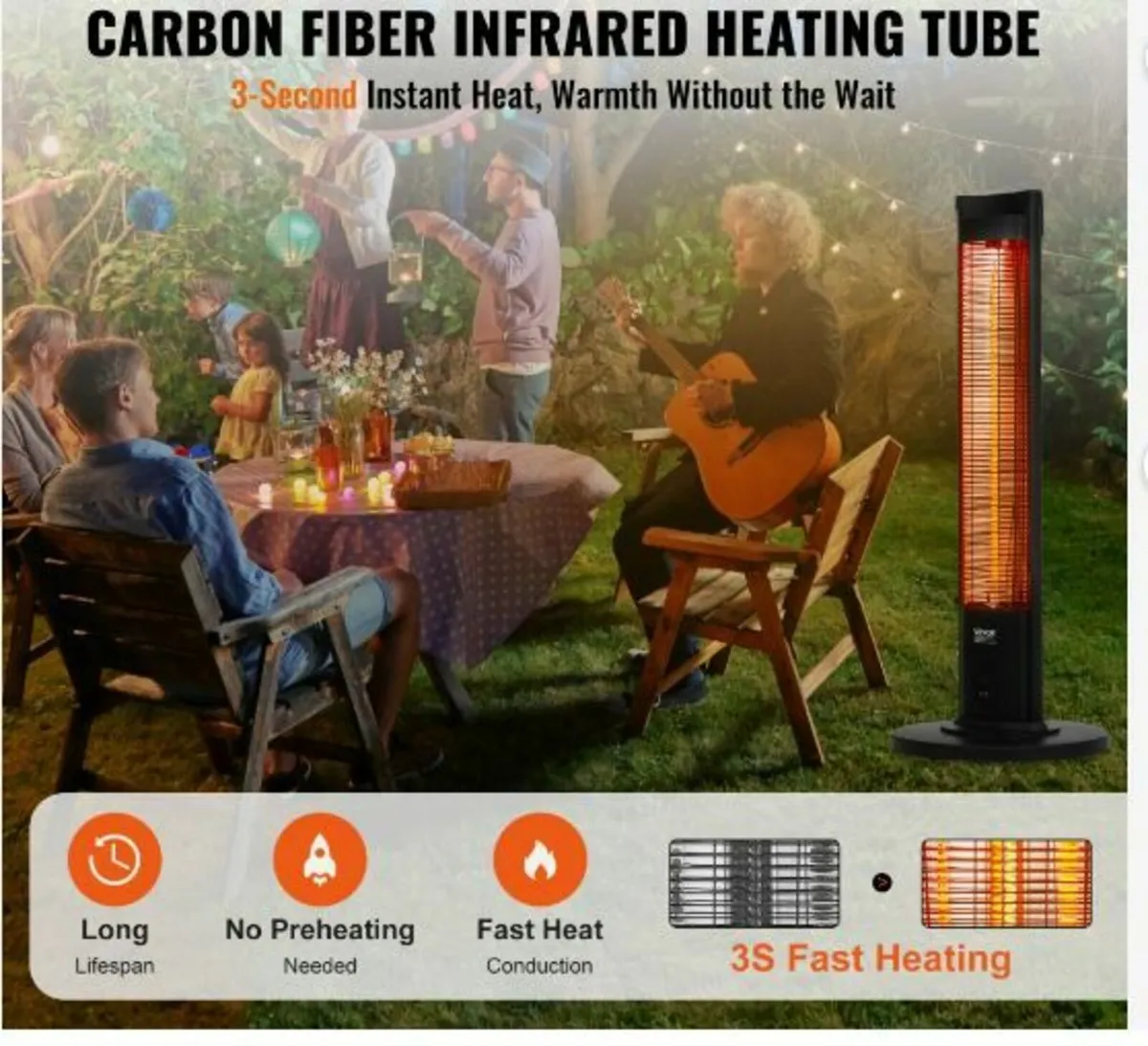 Infrared Heater 2000W Electric Space - Image 3