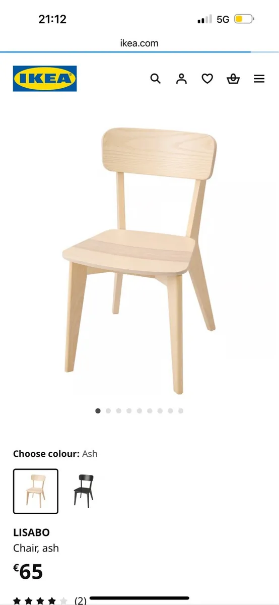 IKEA LISABO Desk & Chair Set – Ash Wood - Image 2