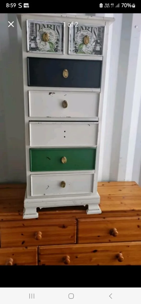Soild wood tall chest