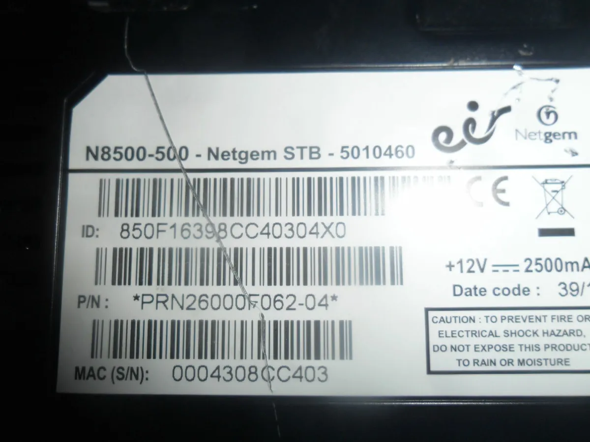 Eircom e vision N8500-500 tv box. - Image 3