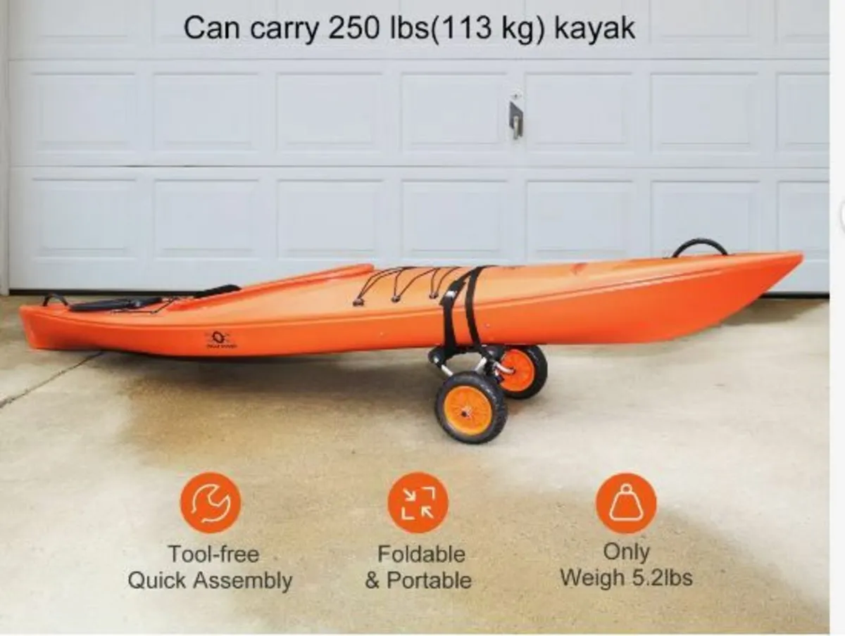 Heavy Duty Kayak Cart, 250lbs Load Capacity - Image 3