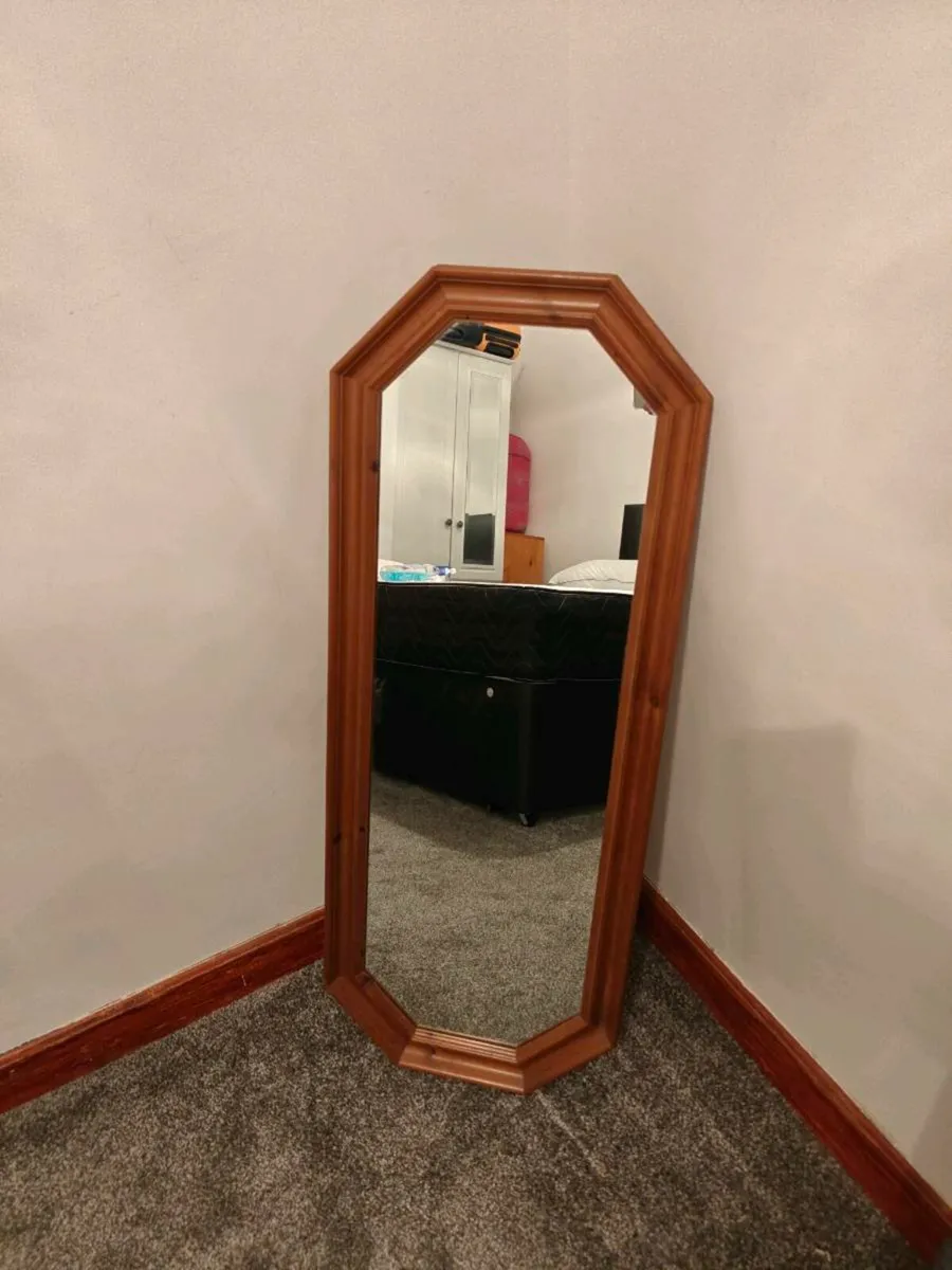 Wooden Long Mirror - Image 1