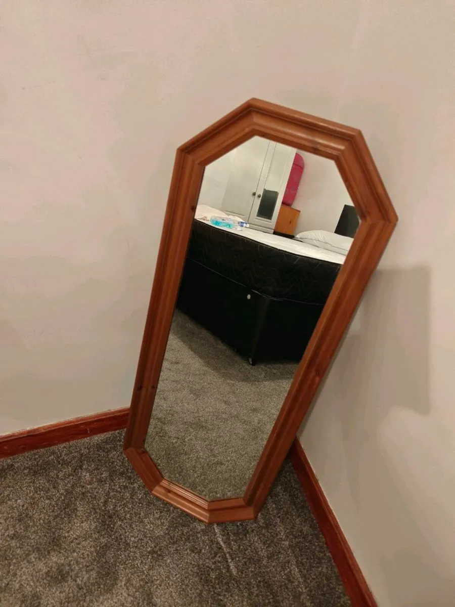 Wooden Long Mirror - Image 2