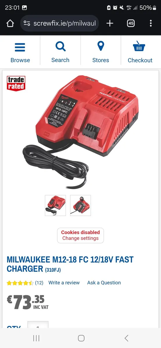 Milwaukee M12-18 FC 12/18V (2 normal+ 2 fast) - Image 1