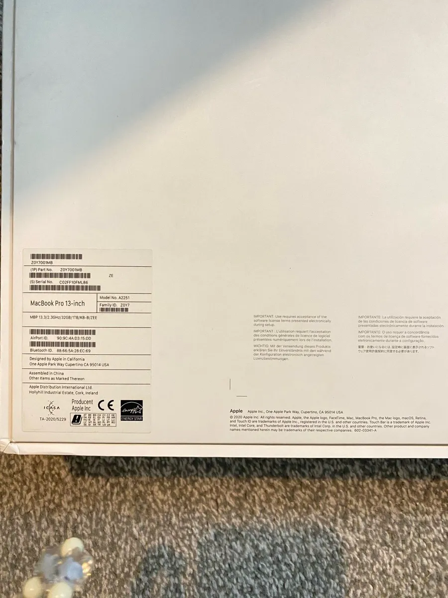 MacBook Pro 2020 Touch Bar Highest spec - Image 1