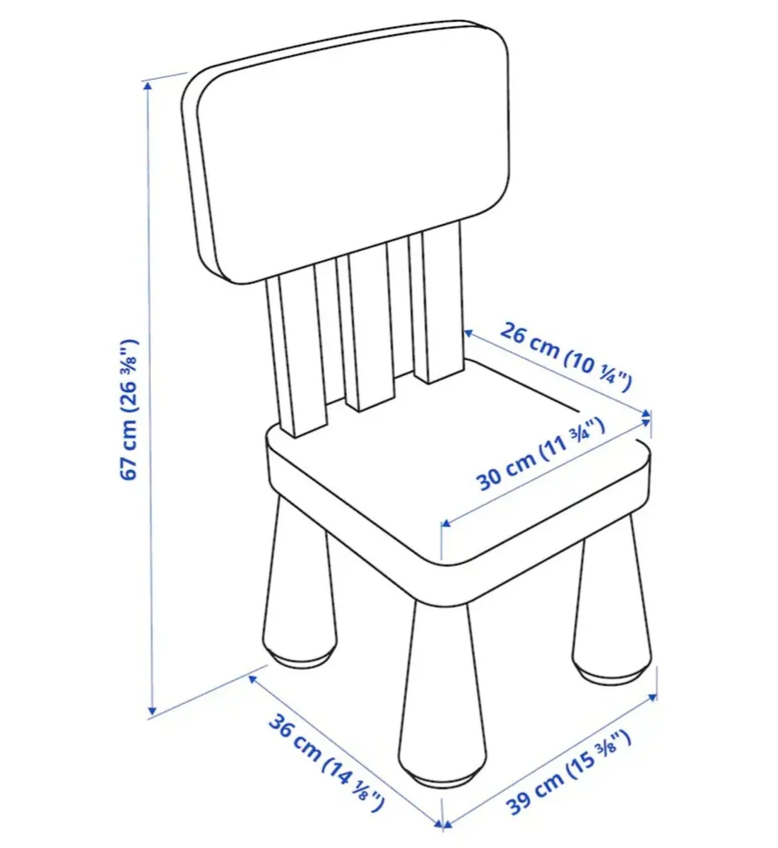 MAMMUT IKEA
Children's chair, in/outdoor/white - Image 3