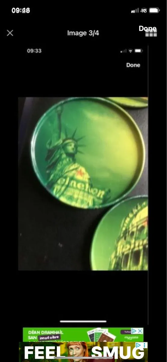 Heineken Metal Coasters (4) - Image 1