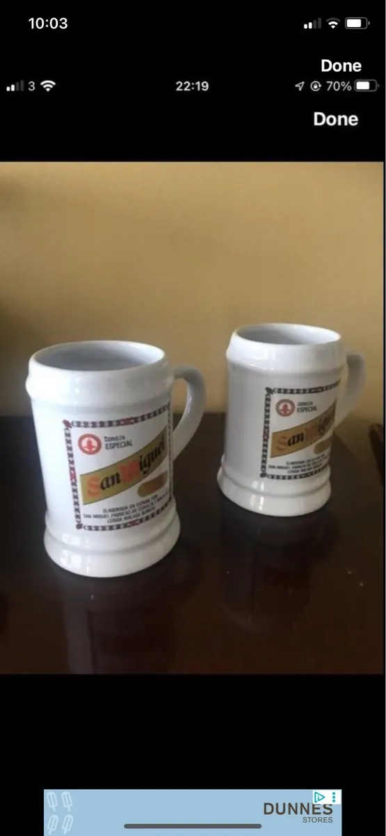 San Miguel Ceramic Tankards - Image 1