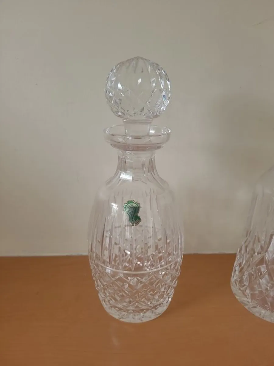 2 x Waterford Glass  Crystal Vintage Decanters with Stoppers - Image 1