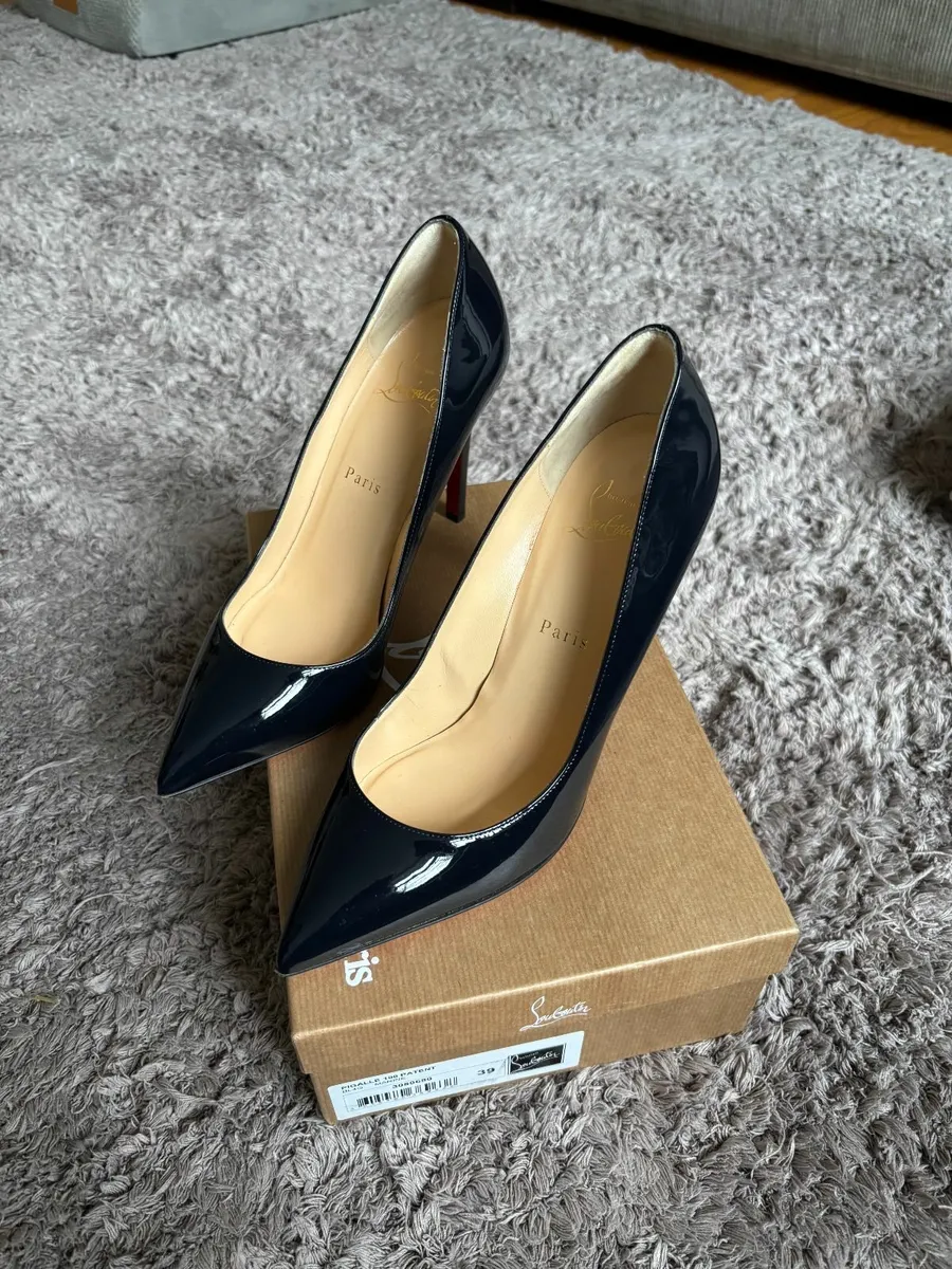 Christian Louboutin Pigalle 100 - Size 39 Navy - Image 3