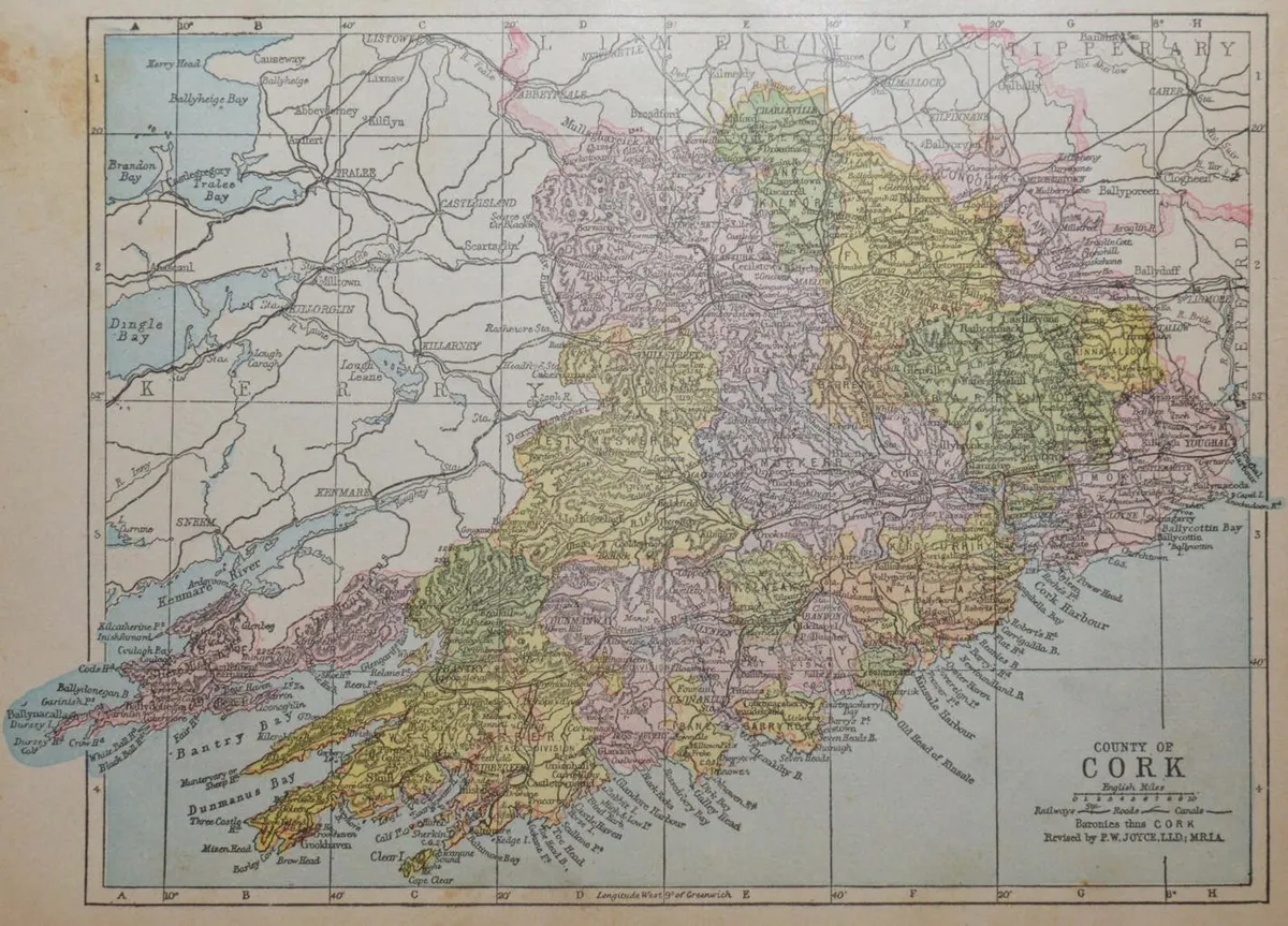 County Cork 1905 Antique Map - Image 2