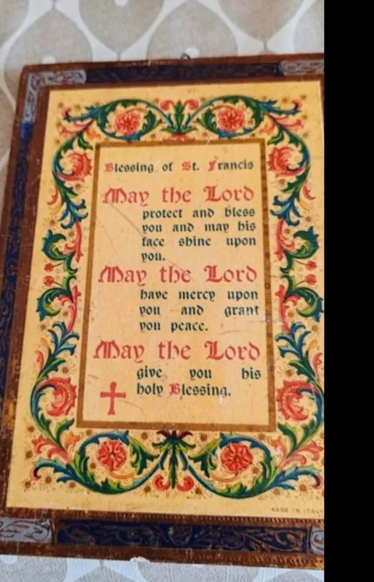 Vintage St. Francis Wall plaque - Image 1