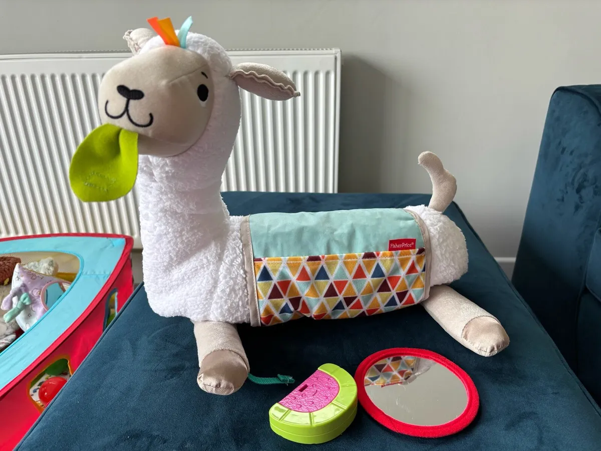 Fisher Price Grow with Me Tummy Time Llama Pillow - Image 2