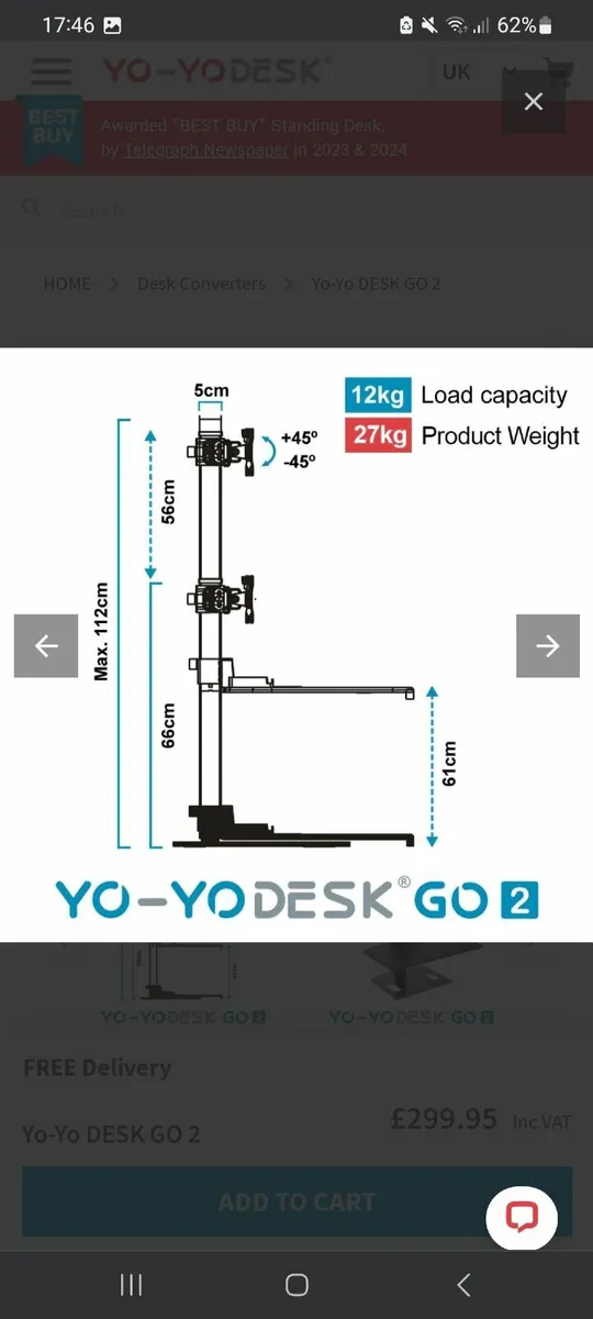 Yo Yo Desk Sit Stand Dual Monitor Riser - Image 4