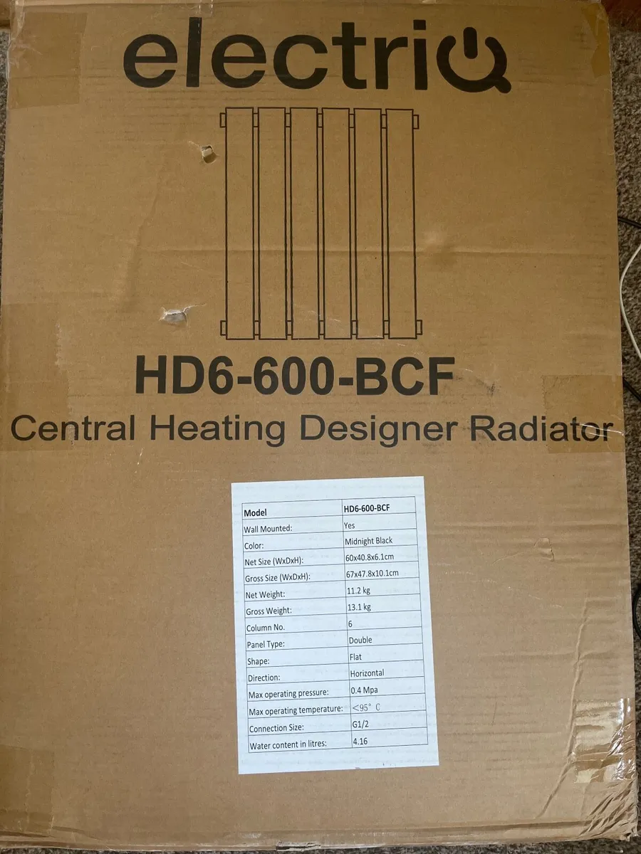 Central Heating Designer Radiator Black - Image 1