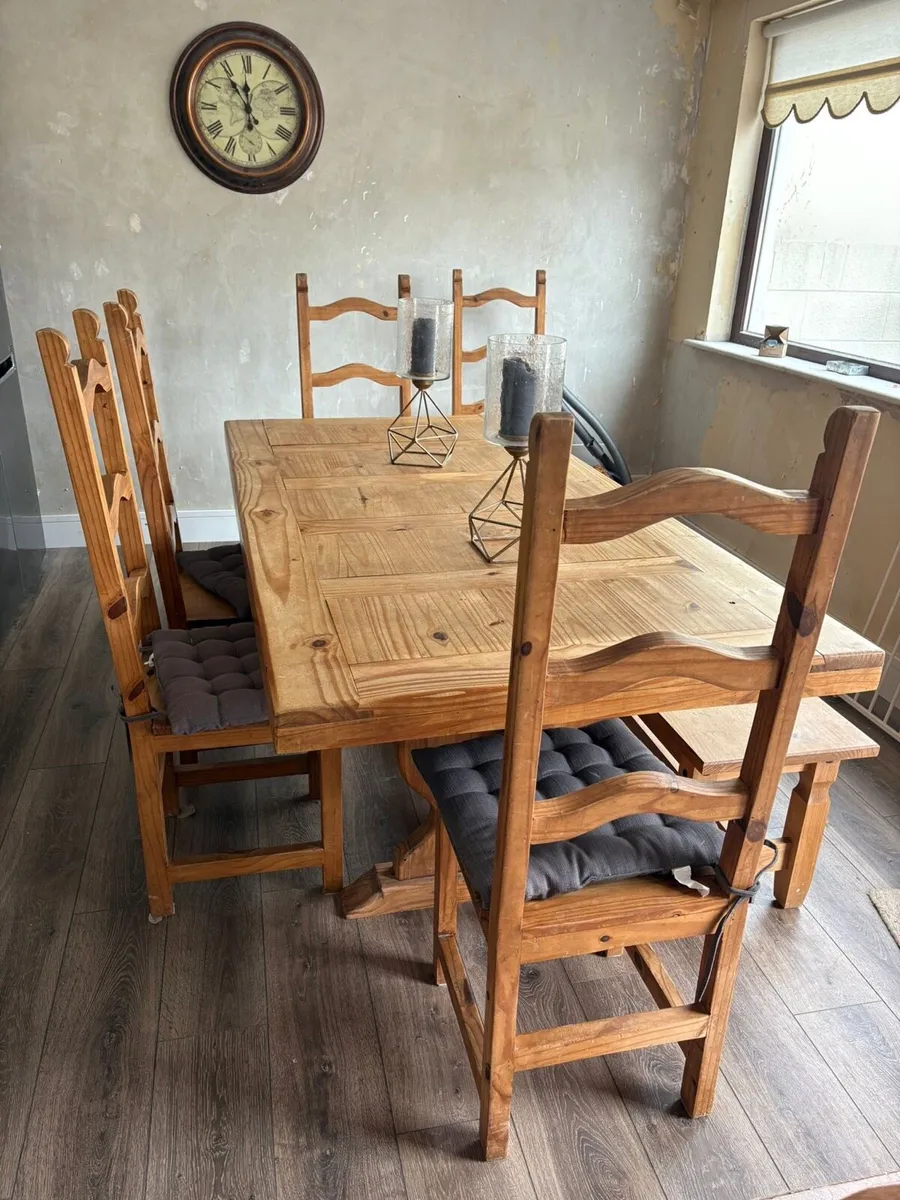 Dining Table + 5 chairs and bench - Image 1
