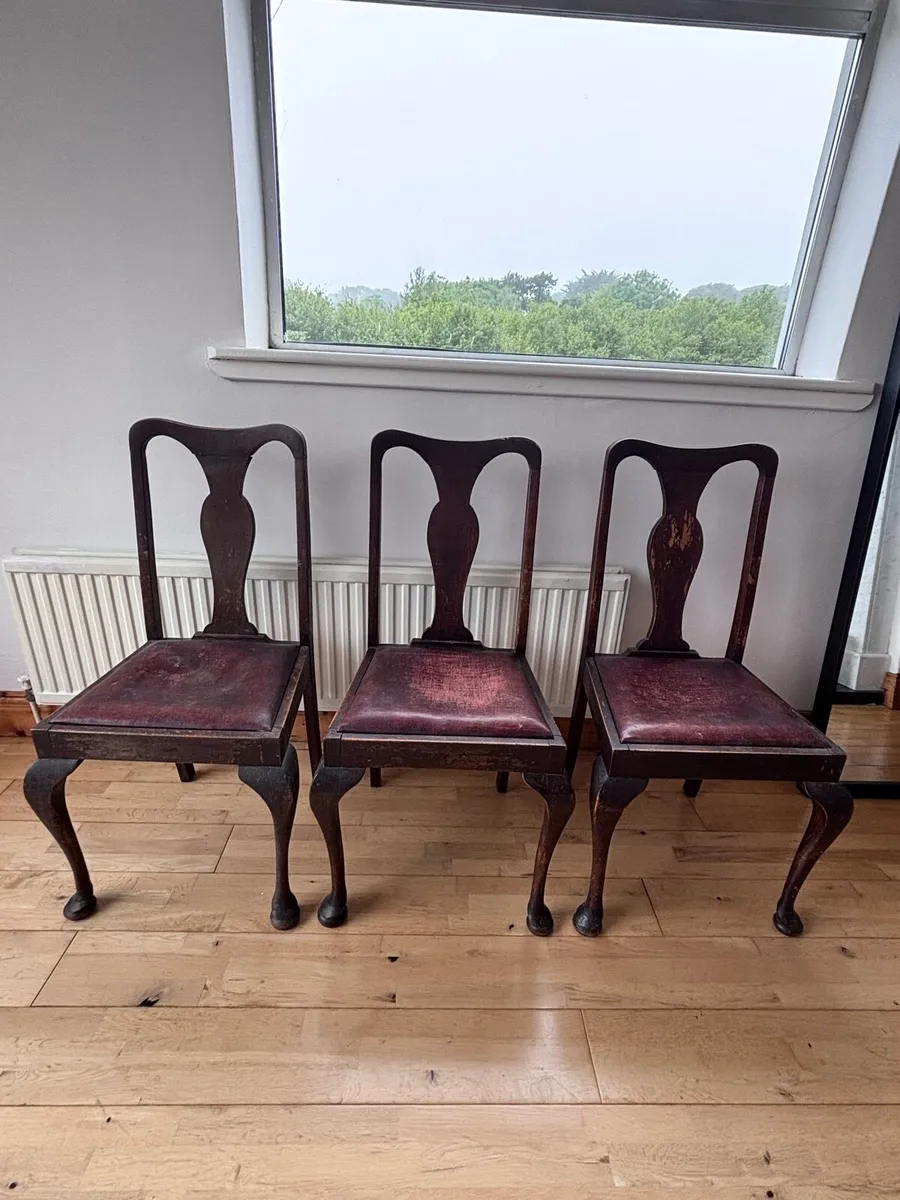 Vintage solid wood chairs - Image 1
