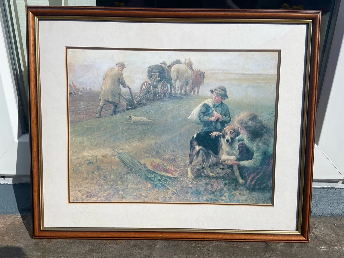 Farm Life Scene Framed Picture - Image 2
