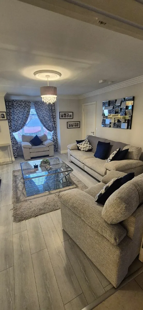 4 seater+1+1 seater grey sofa - Image 3