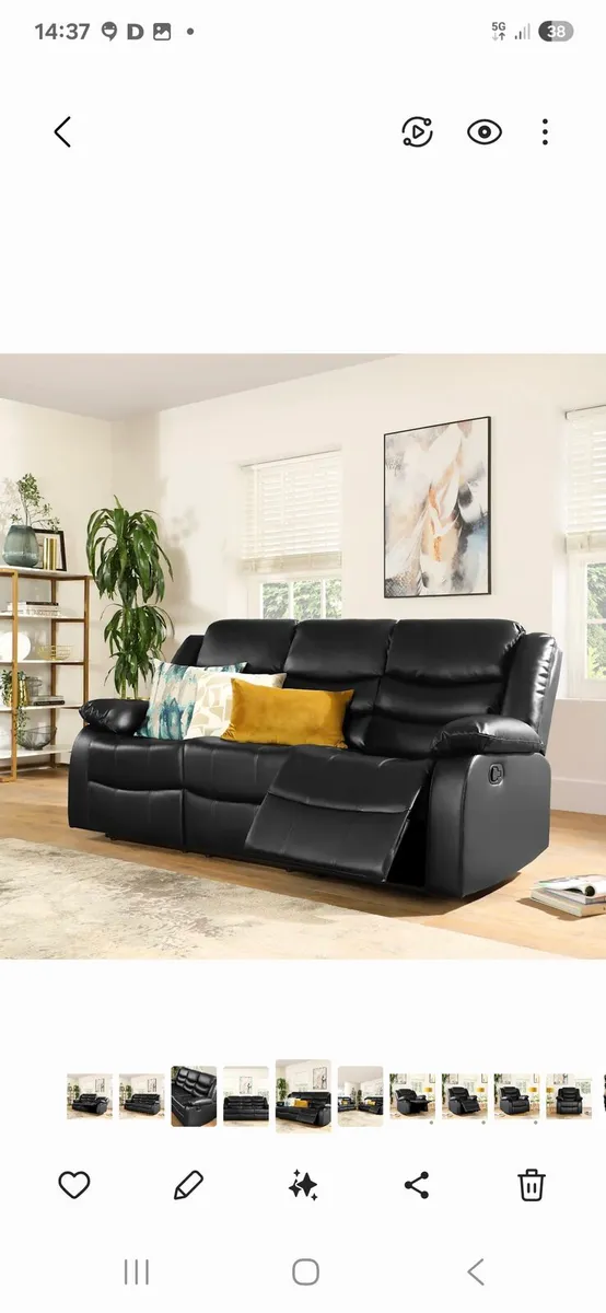 Brand new Hudson 3 plus 2 recliners reduced