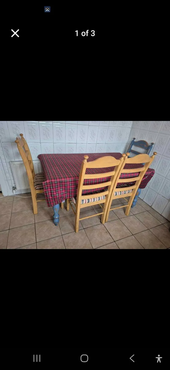Kitchen table with 6 chairs - Image 1