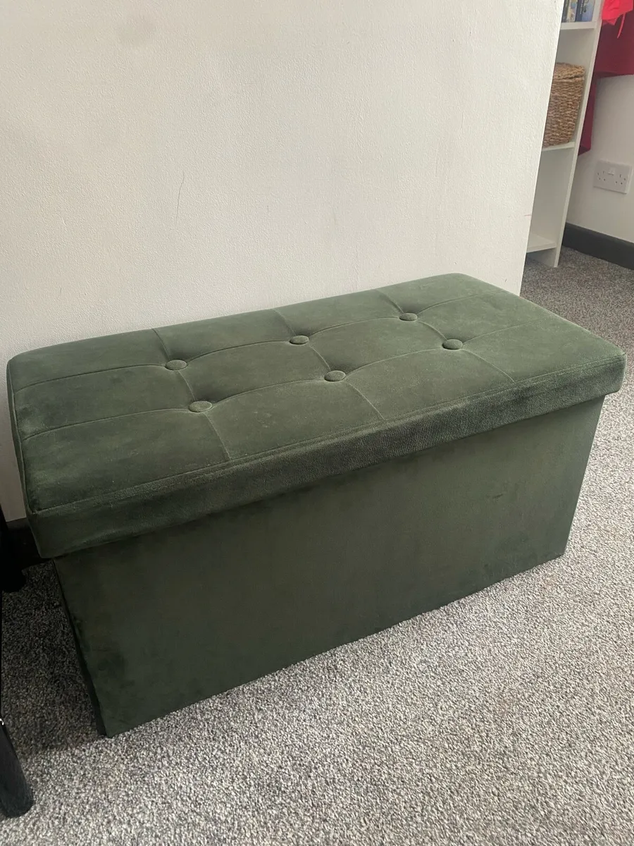 Velvet Storage Bench - Image 1