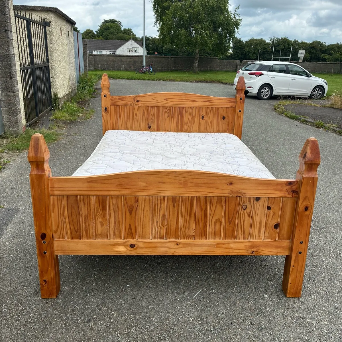 Mexican Pine solid Double Bed Frame - Image 1