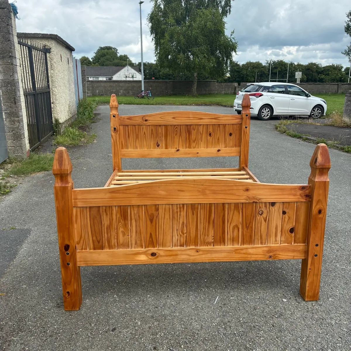Mexican Pine solid Double Bed Frame - Image 2