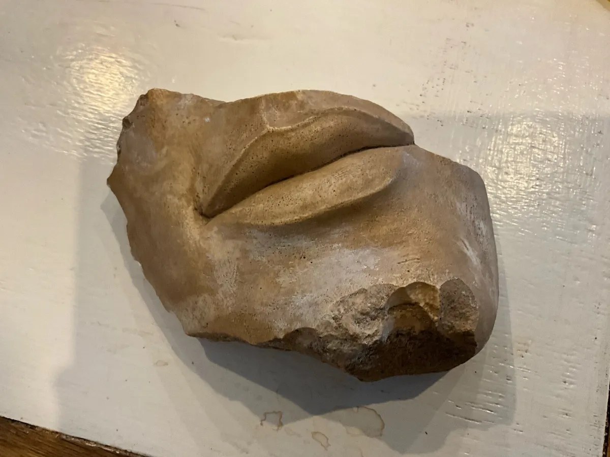 Lips Carved from Stone - Image 1