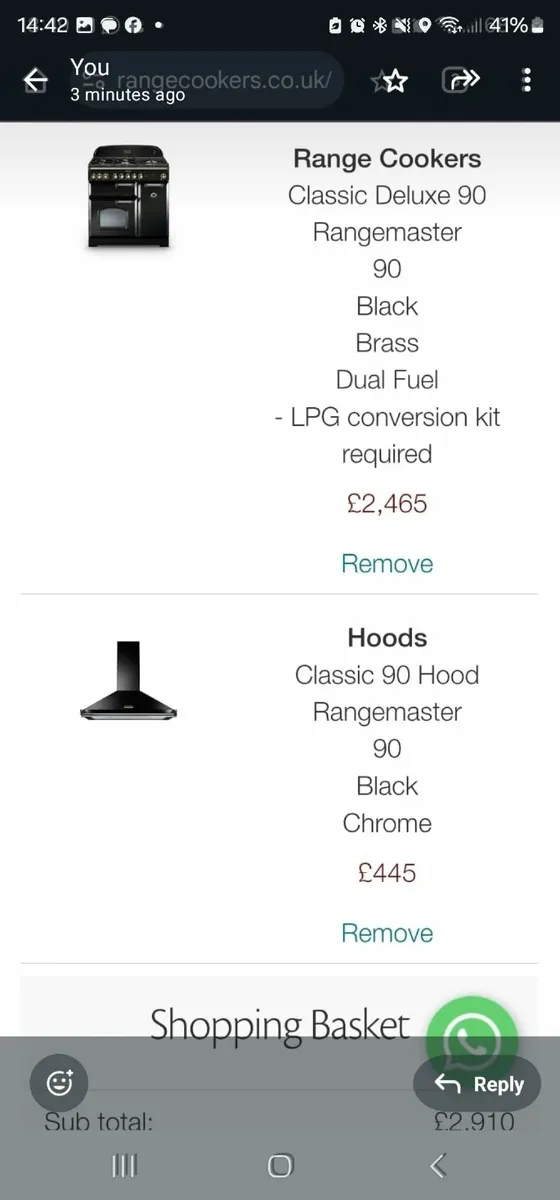 RANGEMASTER OVEN AND HOOD - Image 1