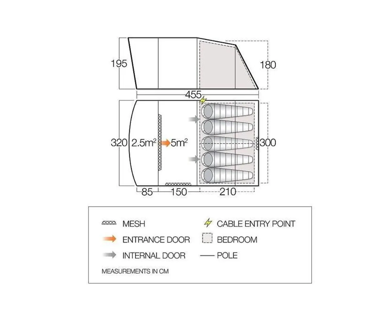 Vango Avington Flow 500 Family Tent 5 person - Image 3