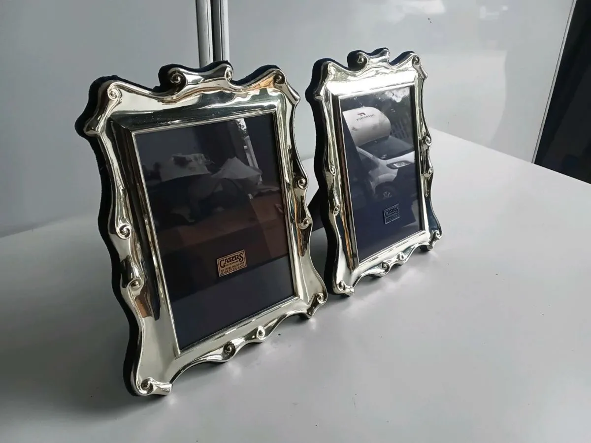 Antique Carrs Sheffield Silverware Frame Photo x1 - Image 2