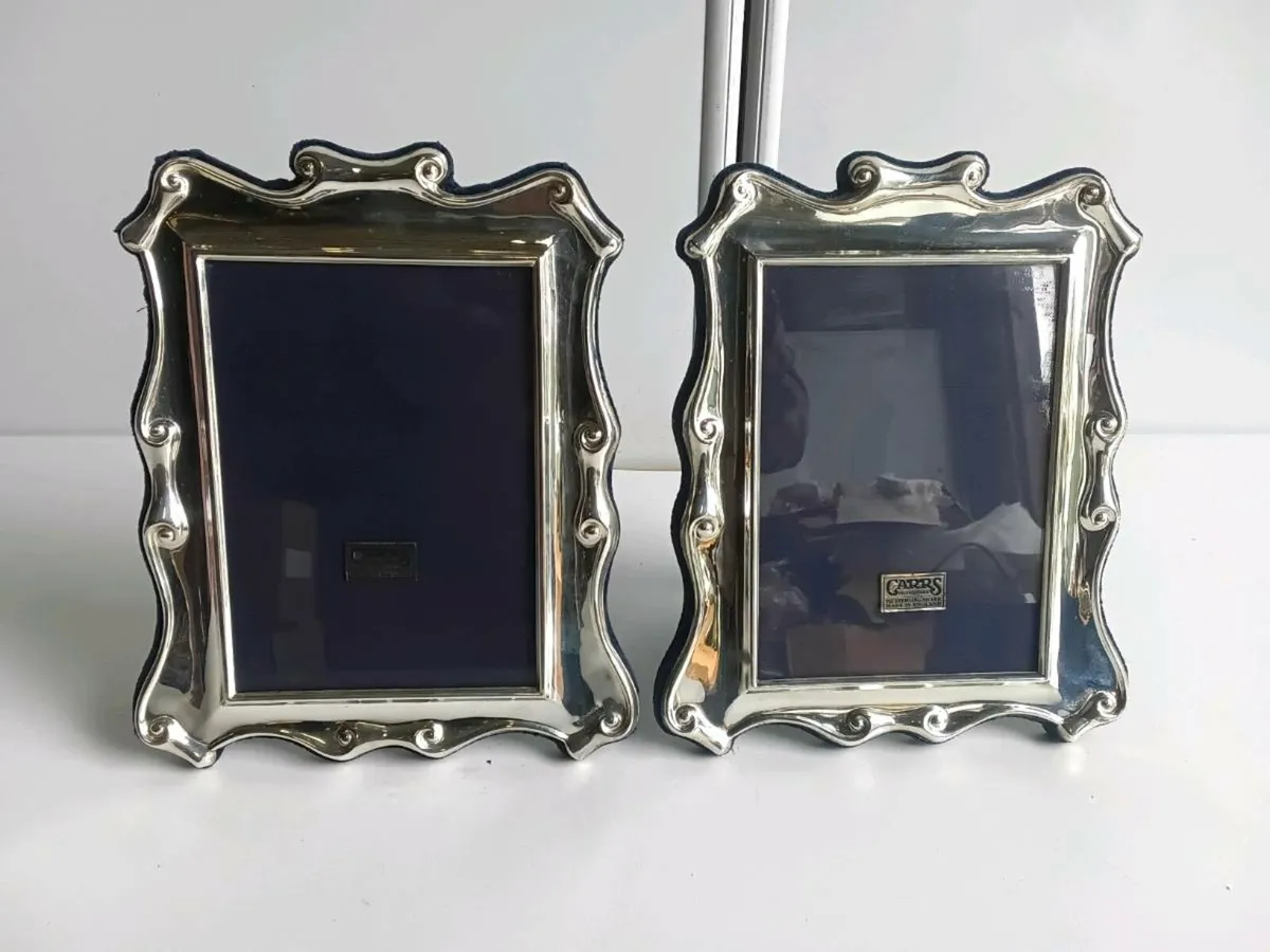 Antique Carrs Sheffield Silverware Frame Photo x1 - Image 3