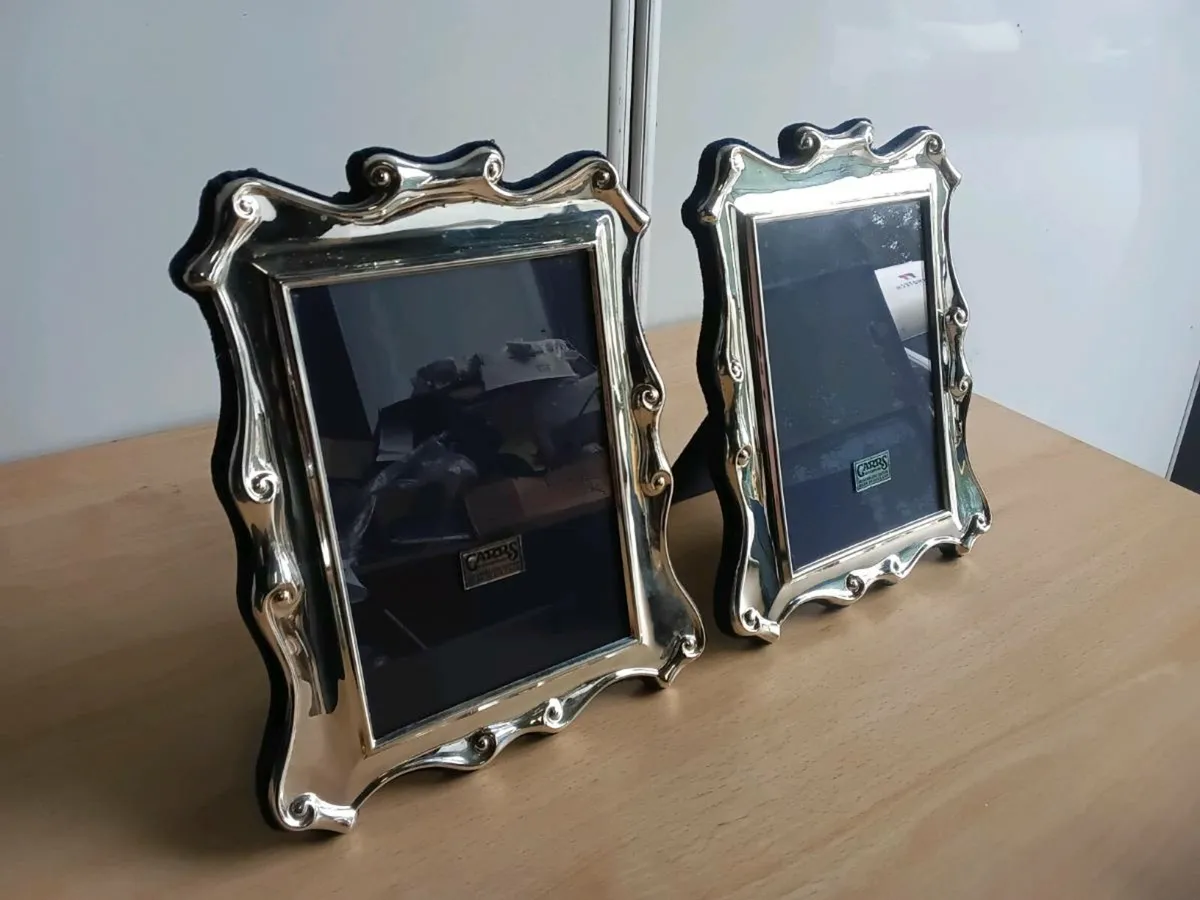 Antique Carrs Sheffield Silverware Frame Photo x1 - Image 4