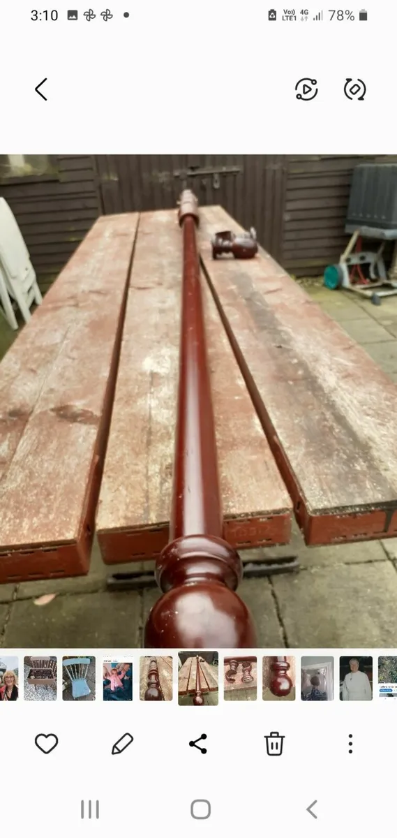 Curtain Pole......Wood. - Image 3
