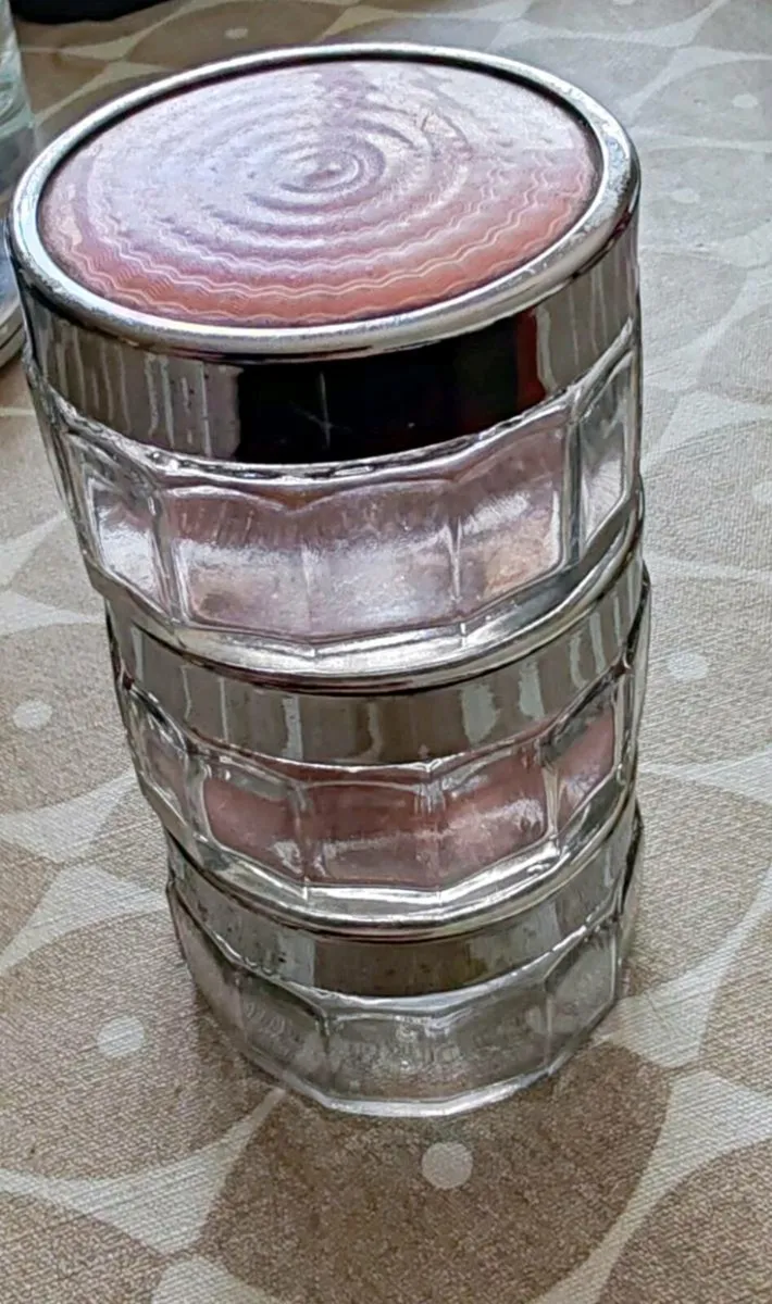 3 Vintage dressing table jars - Image 3