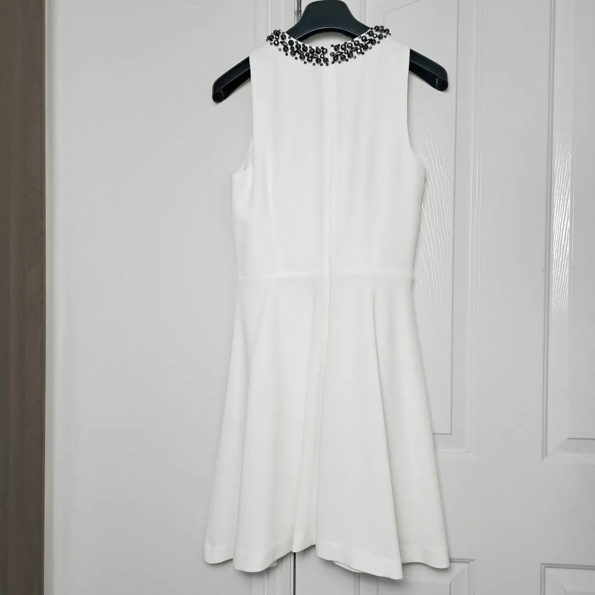 Marks & Spencer Embellished Neck White Dress 10UK - Image 4
