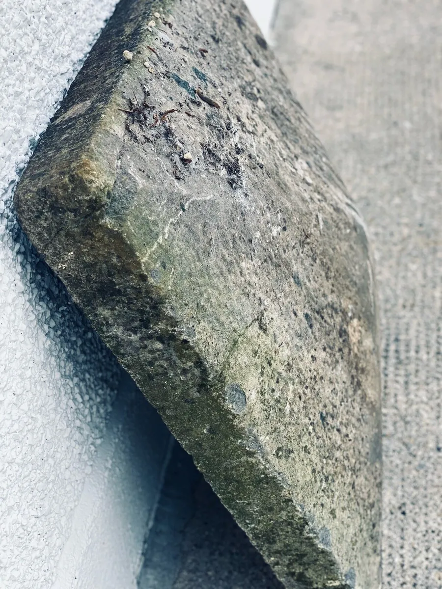 Old limestone pier cap 2 foot sq - Image 2