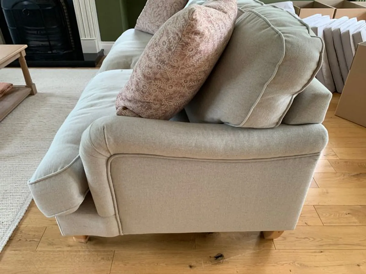 Light Cream/Beige 4 Seater Sofa x 2 - Image 2