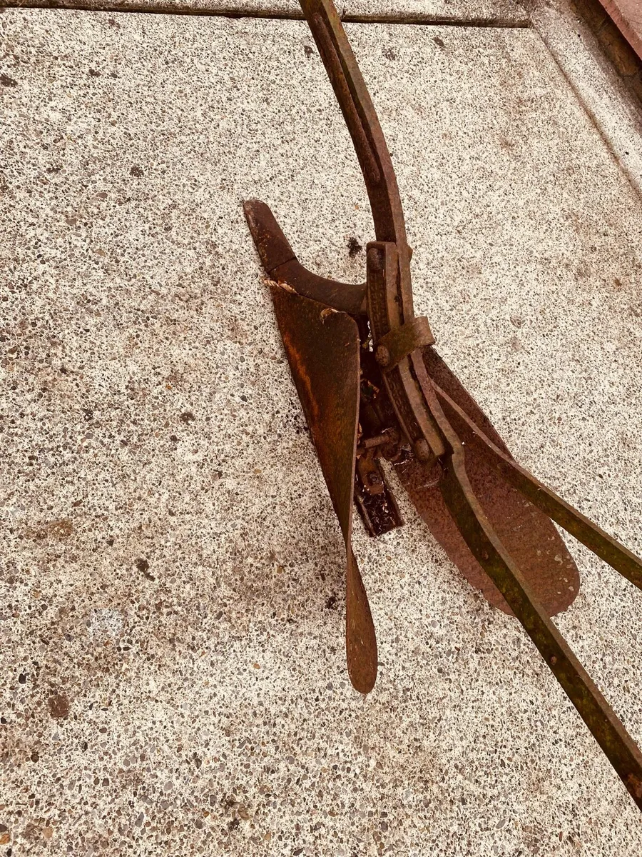 Wrought iron plough - vintage farm machinery - Image 1