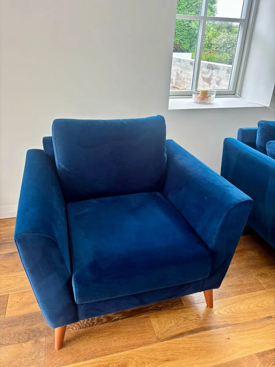 EZ living Kendal Navy velvet set - Image 4