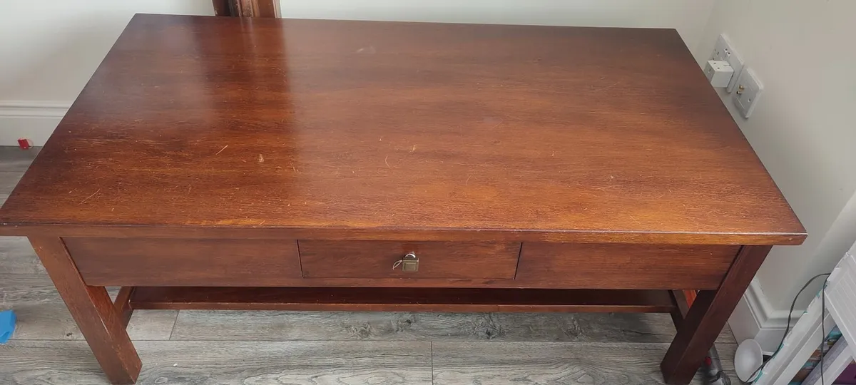 Mahogany Coffee Table with storage - Image 3