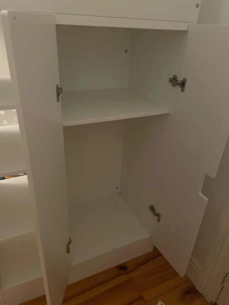 IKEA loft bed, white white/with desk with 4 drawer - Image 3