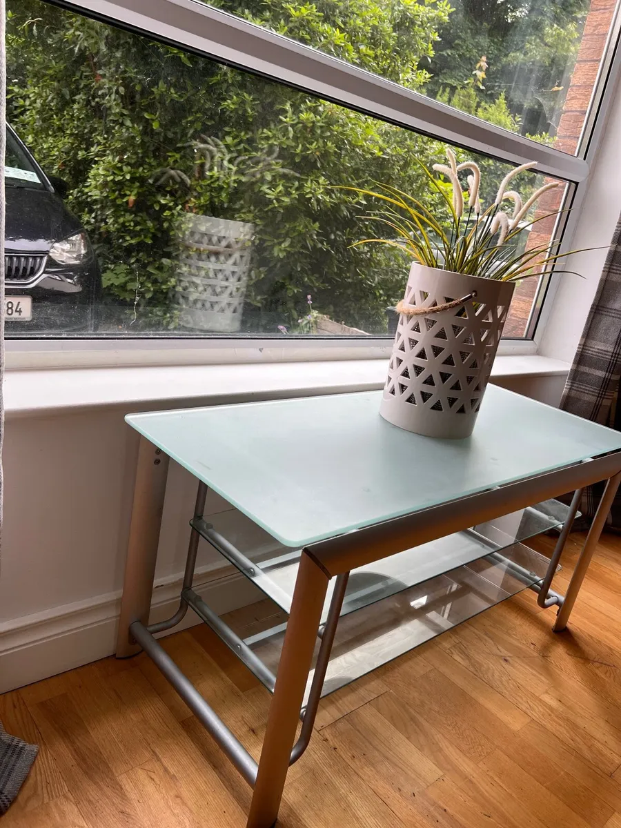 Glass & Metal Console or Coffee Table - Image 2