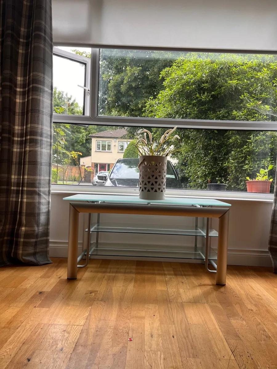 Glass & Metal Console or Coffee Table - Image 3
